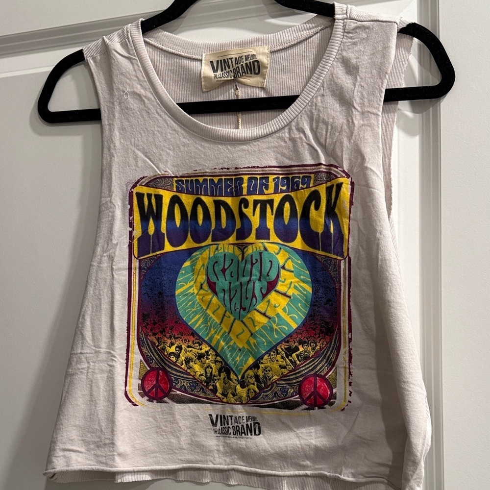 NWT Woodstock Graphic Tank Top sz m